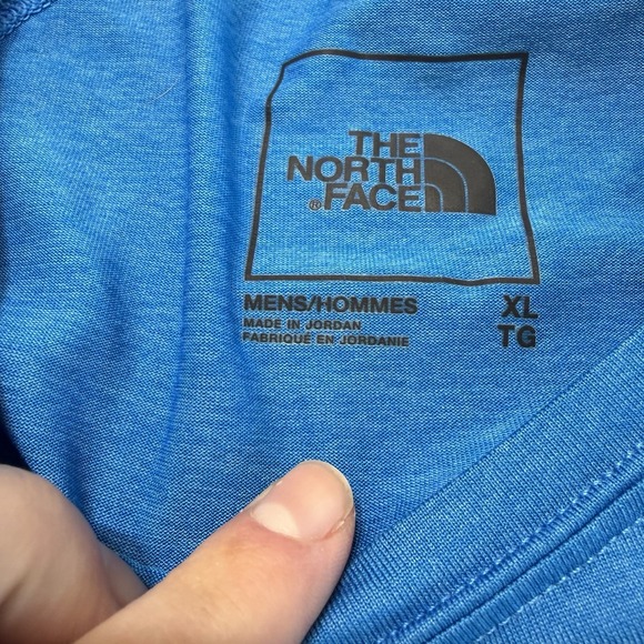 The North Face Athletic T Shirt Mens XL Blue Short Sleeve Athletic Tee - Picture 4 of 6